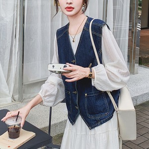 デニム ベスト & ワンピース セット 3412609