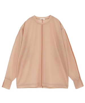 CLANE: LINE SHEER L/S TOPS 13105-1022 C/# PINK .  IVORY  SIZE F