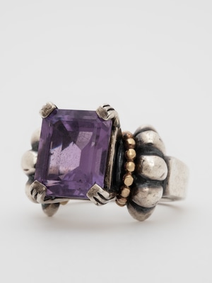 Amethyst Caviar Ring