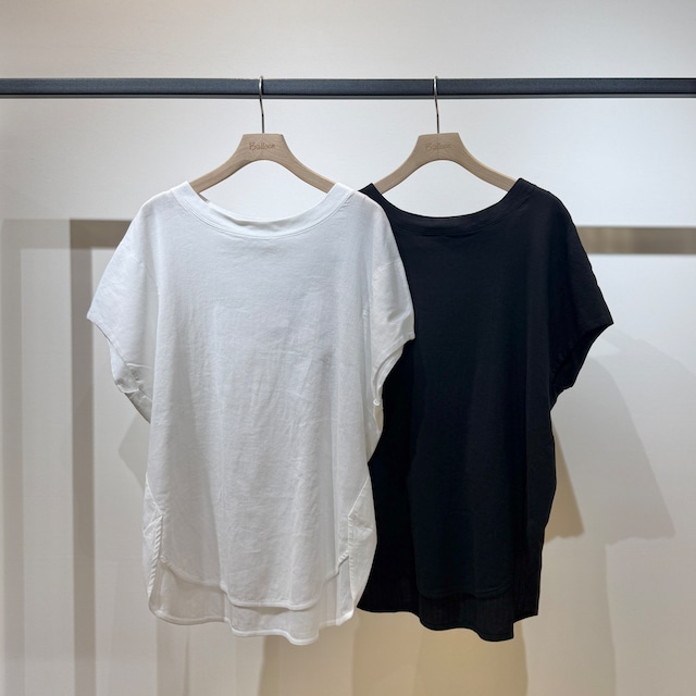 琵琶コットンラウンドヘムＴシャツ