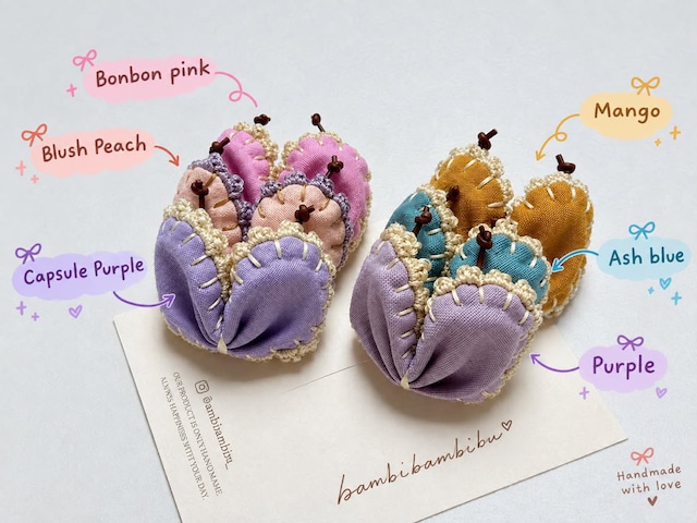 【受注販売】밤비밤비부　bambibambibu Butterfly hair pin. 1p  LACE
