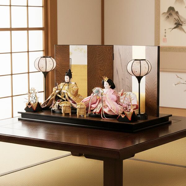 破魔弓 平安道翠監修 13号 勇 寄木細工仕上げ高級総桧造りケース飾り