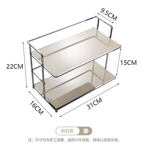 小物 収納 ラック 化粧品収納 2層 収納棚 メイクアップオーガナイザー アクセサリー 玄関 おしゃれ 北欧