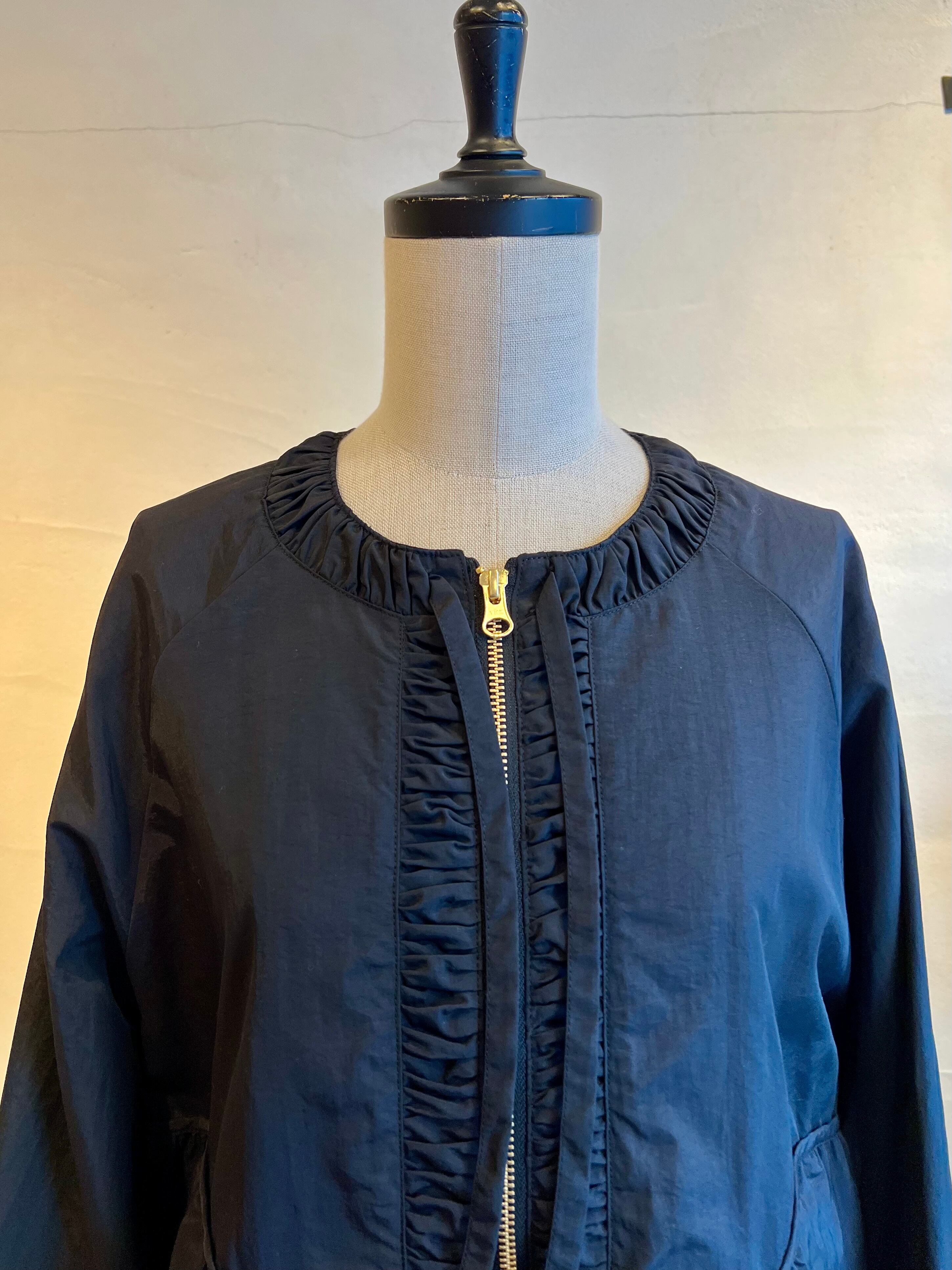 MARGAUX VINTAGE / 撥水ナイロンノーカラーブルゾン | anouk