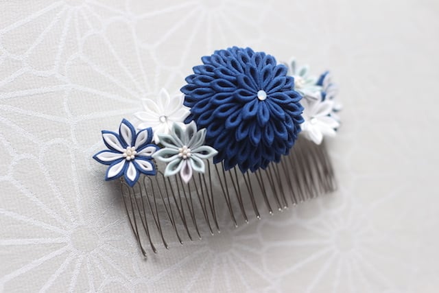 つまみ細工 コーム