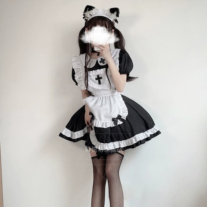 ゆめかわ♡猫耳ヘッドドレス付き十字架メイド服 kos8 | ゆめかわ ゆめかわ♡猫耳ヘッドドレス付き十字架メイド服 kos8 | ゆめかわ