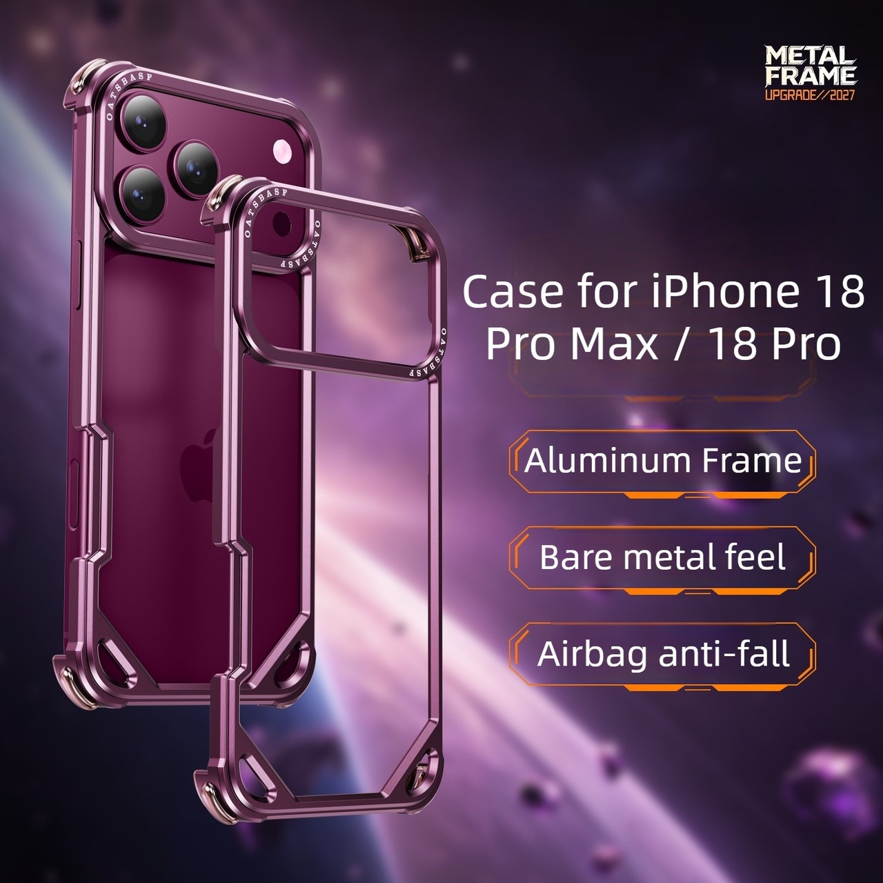 ■iPhone 18 Pro/18 Pro Max■ Aluminum Alloy Minimal Bumper Case / アルミニウム アロイ ミニマル バンパー スマホケース