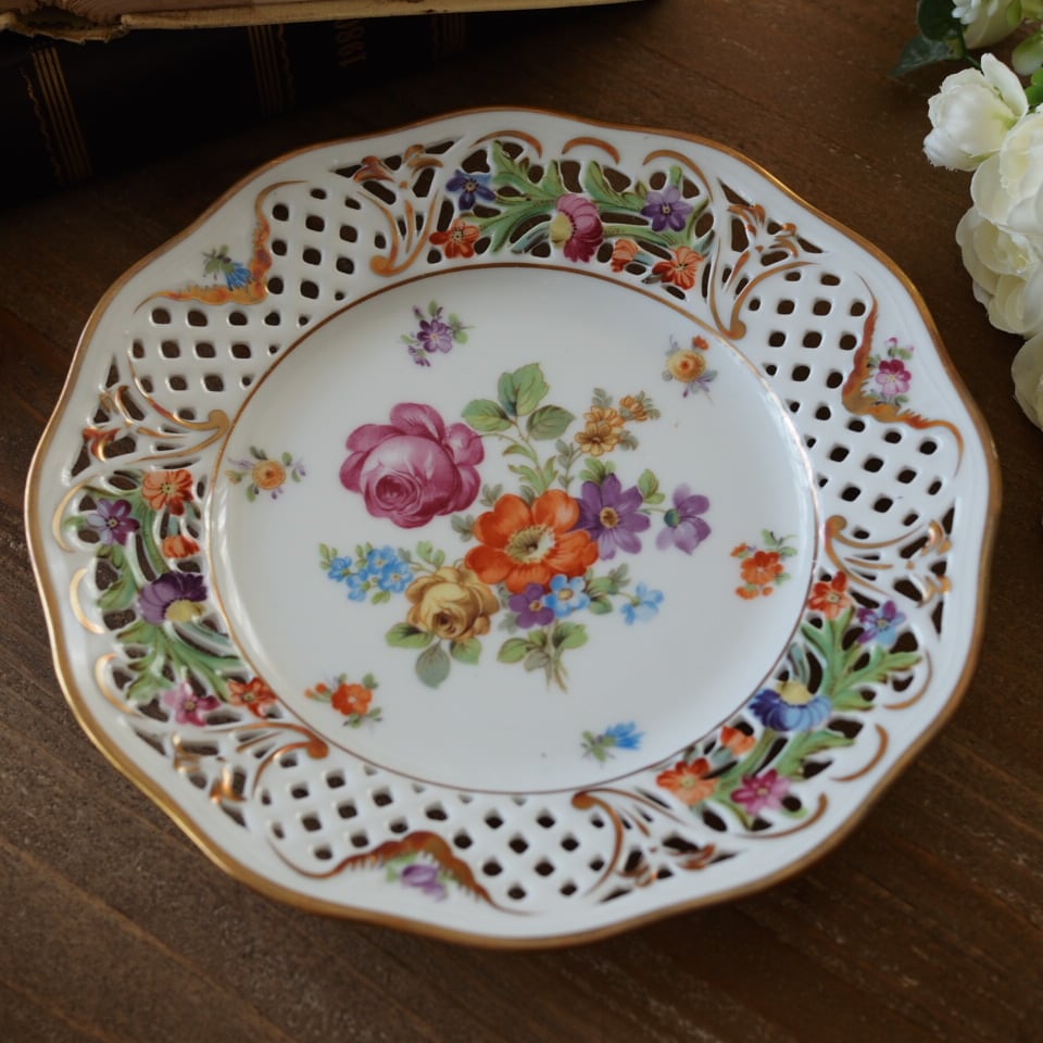 ドイツアンティーク 綺麗 シューマンババリア ドレスデン ピアス