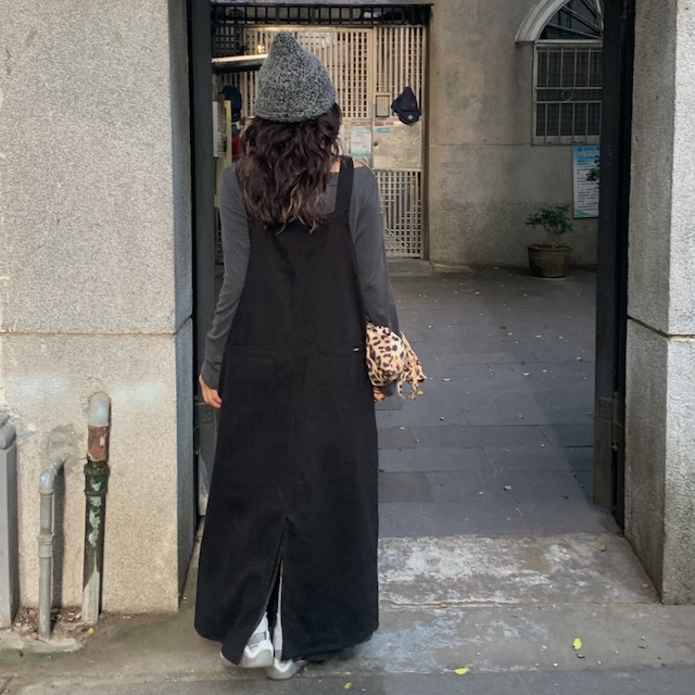 patch pocket jumper skirt J00021