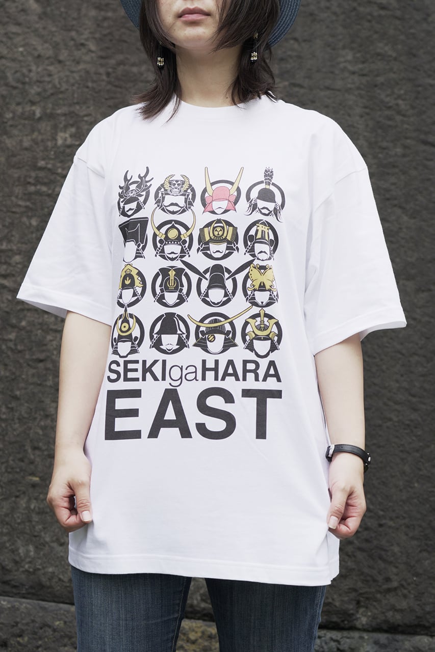 関ヶ原 東軍 Tシャツ（白） 戦国と武将のアイテム yockdesign Rekishi Label