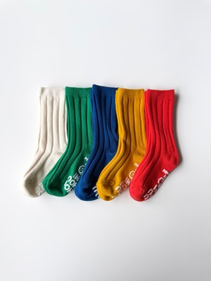 5set ビビット カラー　 socks （12〜18cm）4440