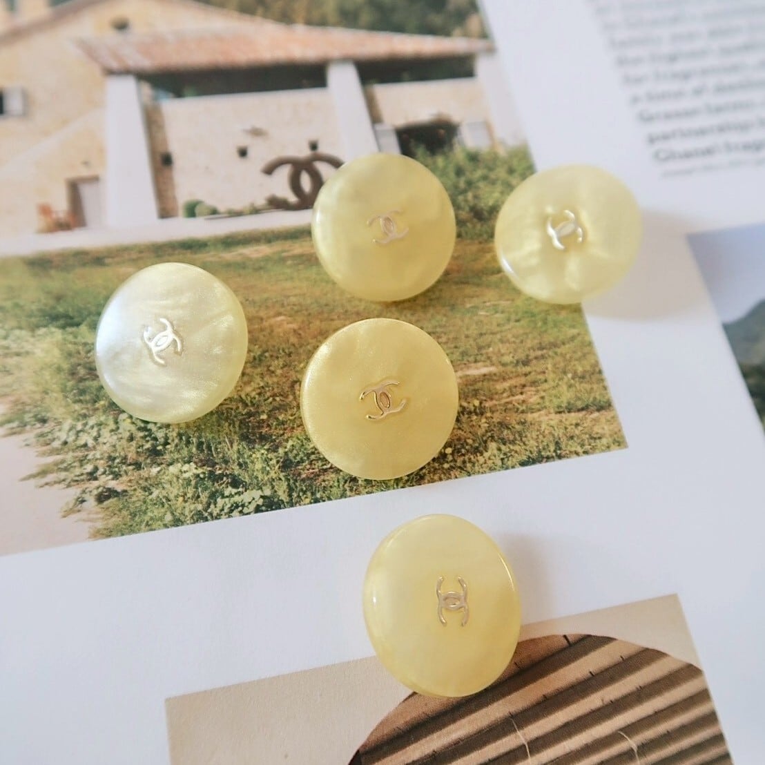 VINTAGE CHANEL BUTTON】ゴールド ココマーク 埋め込みボタン 18mm C