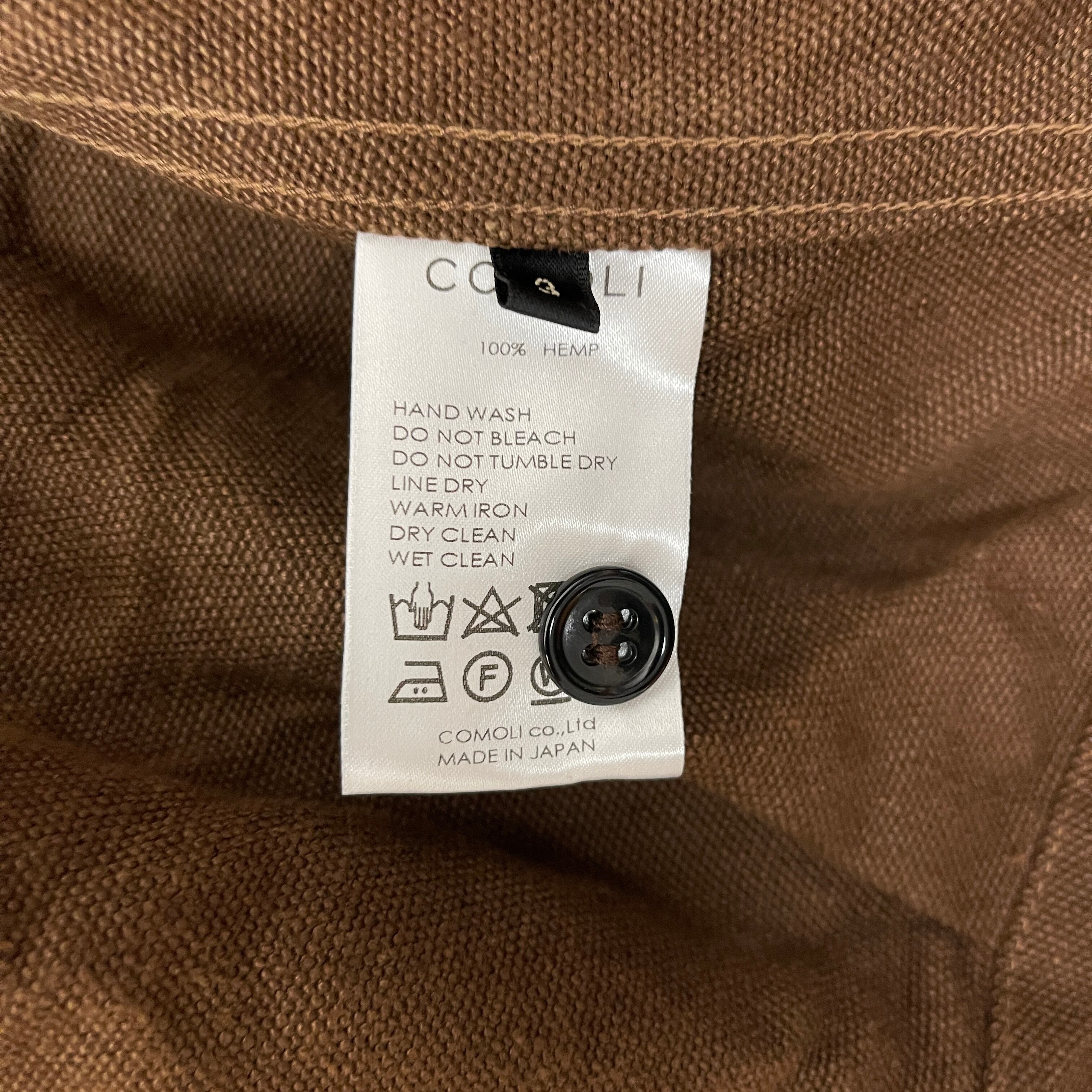 COMOLI(コモリ)ヘンプダックジャケット 21SS(brown COMOLI(コモリ)ヘンプダックジャケット 21SS(brown