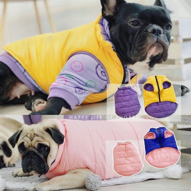 Dog wear　-Reversible Warm Vest- 2colors　　dogw-238