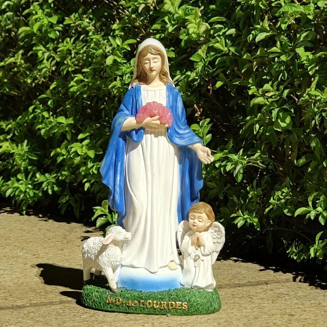 ガーデンライト ガーデンオーナメント マリア 聖母 子供 天使 ソーラー 防水 庭 芝生 玄関 ポーチ ガーデニング お祝い ギフト
