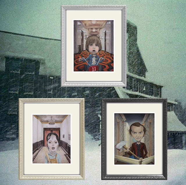 The Shining giclee print set by dddalina (framed)