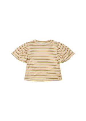 Last 1- Callisia T-Shirt - Multi Stripe / CARAMEL
