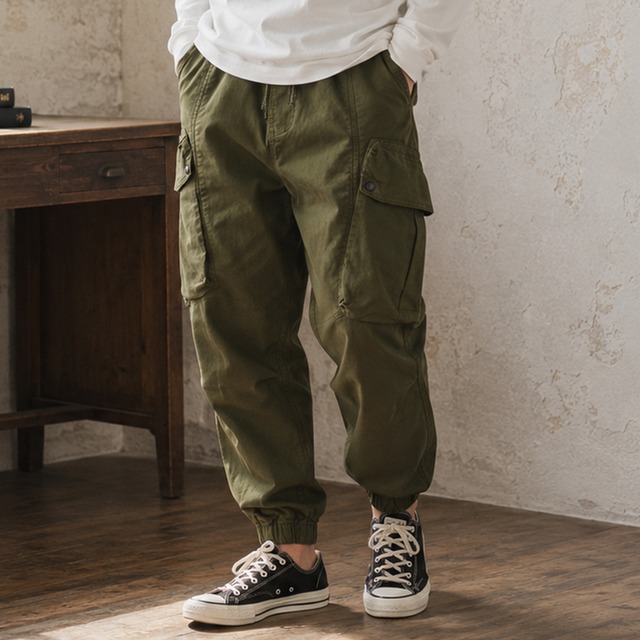 Drawstring parachute pants 00392