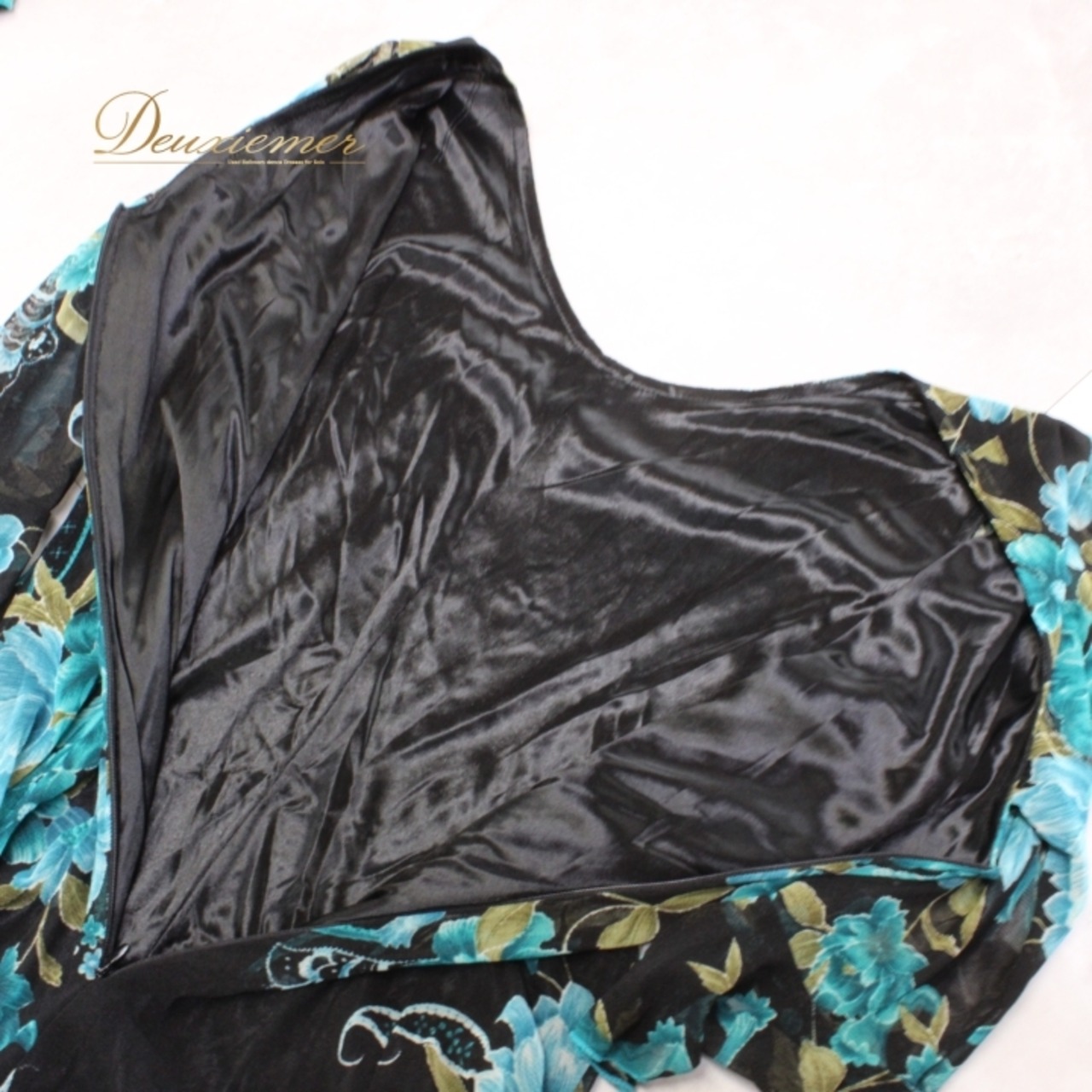 社交ダンス 衣装 スタンダード ドレス ワンピース パーティドレス ブラック系 グリーン系 チョーカー 黒 緑 レース 透け感 シック 準正装 花柄 ファスナー 伸縮性 おしゃれ レディース ダンス衣装 ショートスリーブ フェミニン セクシー 大人用 イベント用 パーティー ドレッシー デザインドレス エレガント