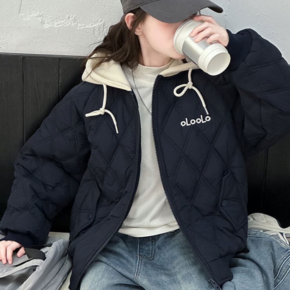 【送料無料】 子供服 女の子 フード付き 中綿 ジャケット キッズ 小学生 中学生 秋冬 アウター おしゃれ カジュアル シンプル 防寒 保温 暖かい 防風 アウトドア 通学 大人可愛い 大人女子