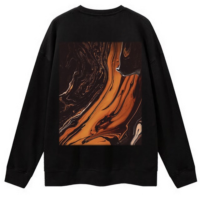 INITIALIZATION Acrylart sweat shirt Black 11.2oz