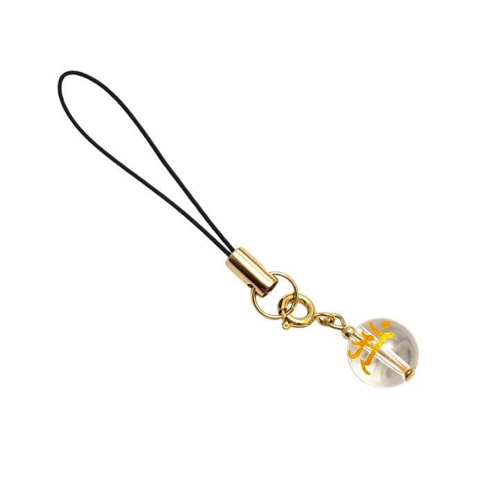 2024年 開運 辰年の守り神 梵字入り 水晶 ストラップ イヤフォン