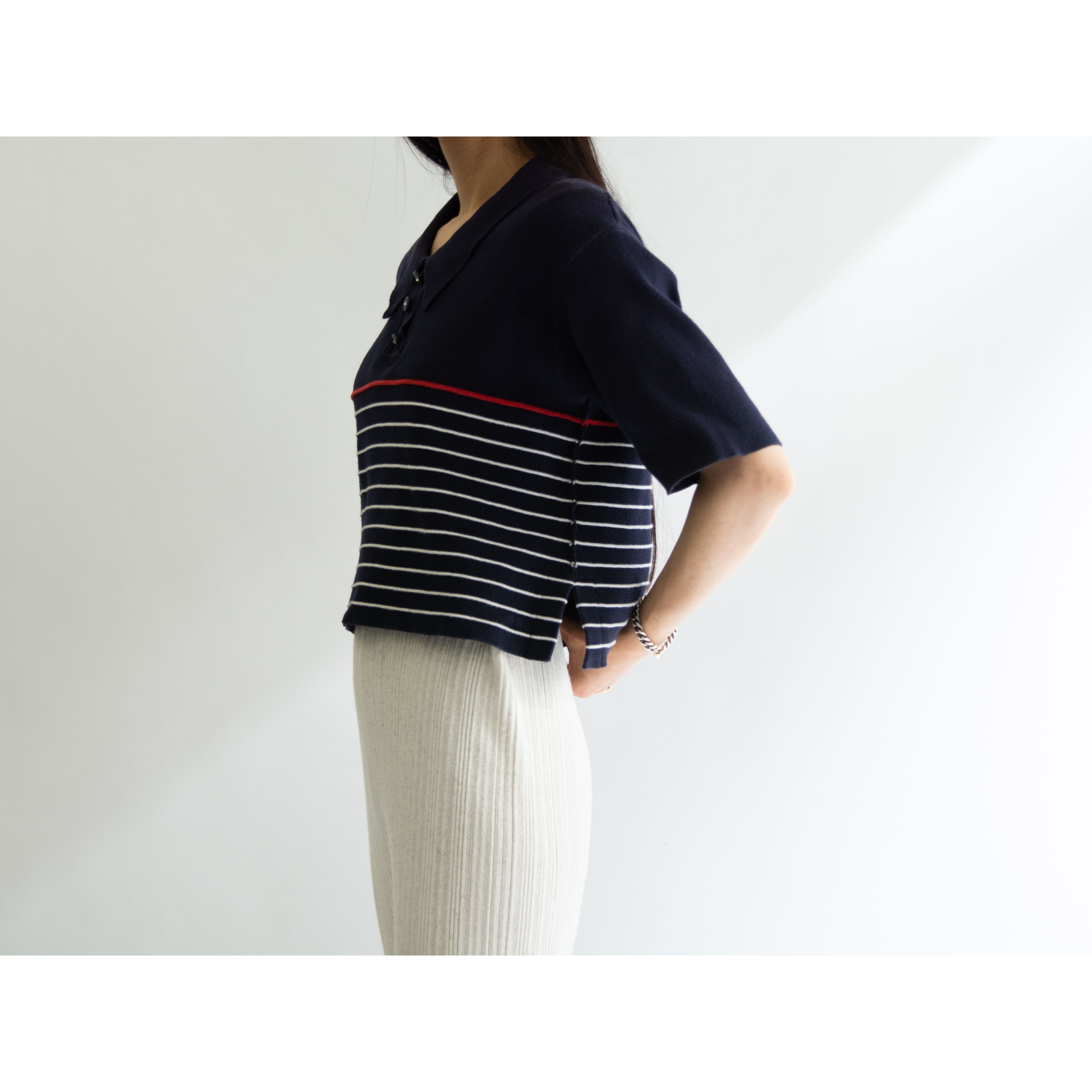 SONIA RYKIEL】Made in France 100% Cotton Polo Shirt（ソニア ...