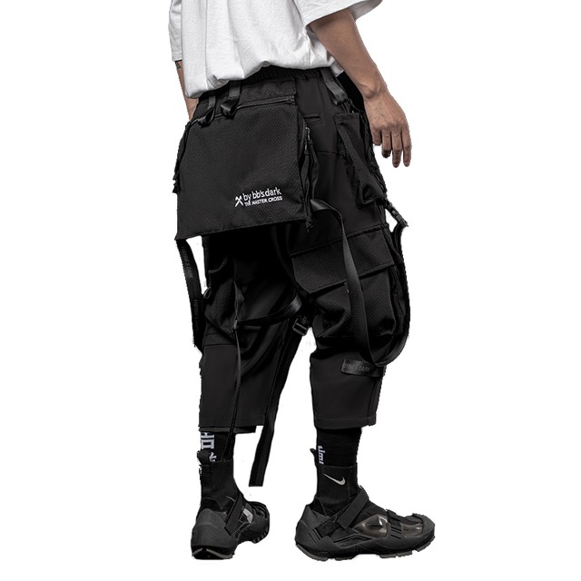 "暗" High Street Dark Cargo Pants
