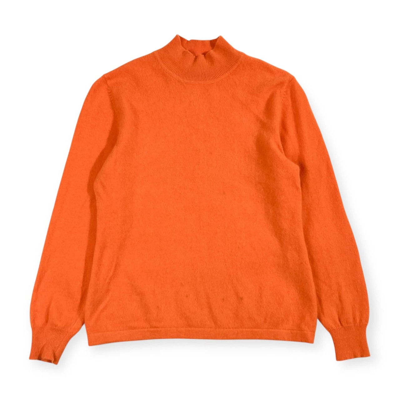 カシミヤ100% CASHMERE カシミヤ ニット セーター/オレンジ レディース