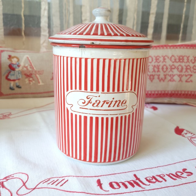 フランス製ホーローキャニスター　３点セット