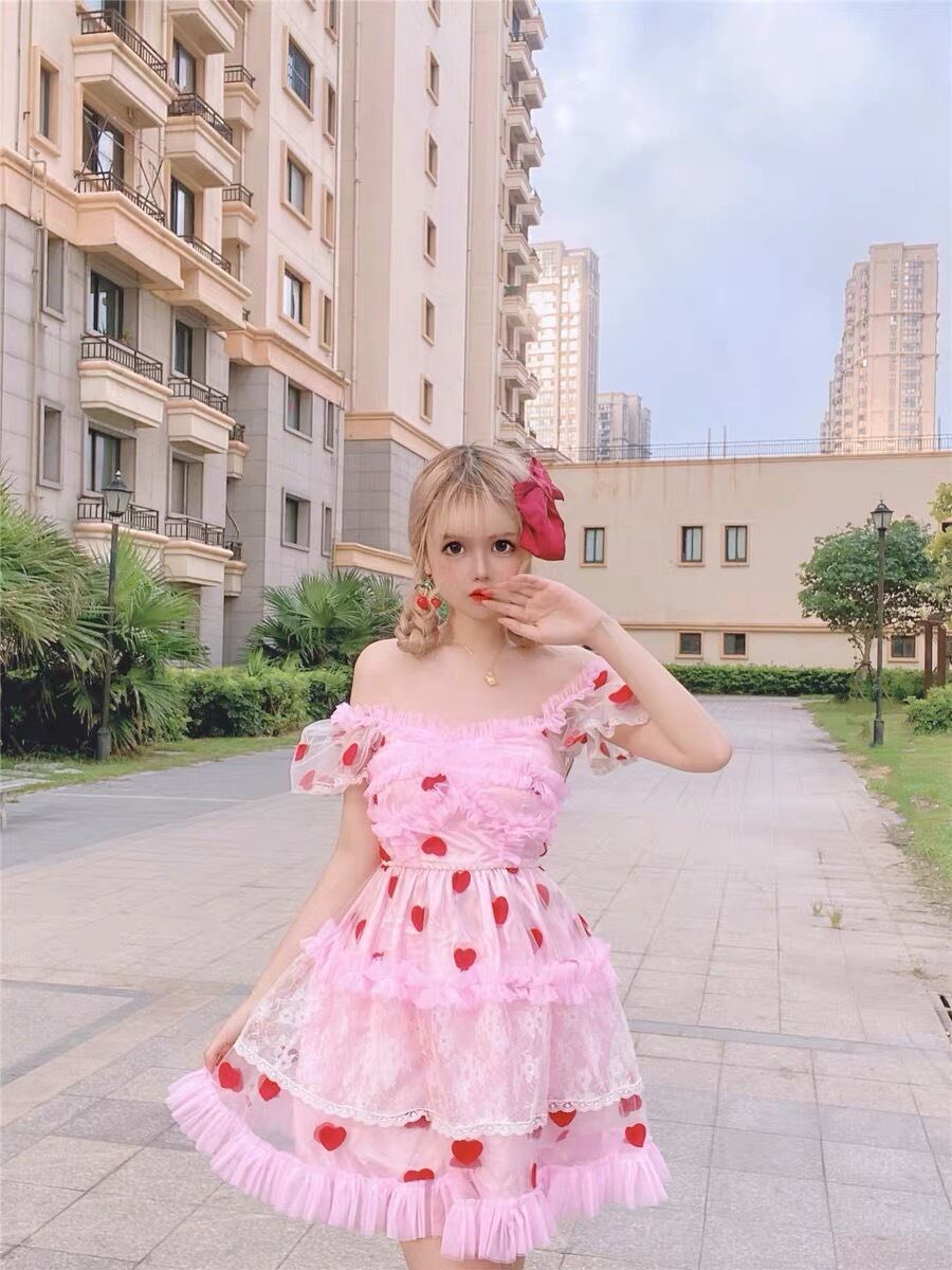 わずか・再販なし】ピンク フリル ワンピース ガーリー 姫 わずか・再販なし】ピンク フリル ワンピース ガーリー 姫