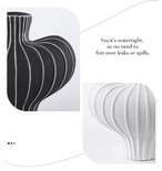 花瓶 クロス型 十字 ユニーク フラワーベース モダン 陶器 装飾 花器 アート ホワイト ブラック インテリア オブジェ