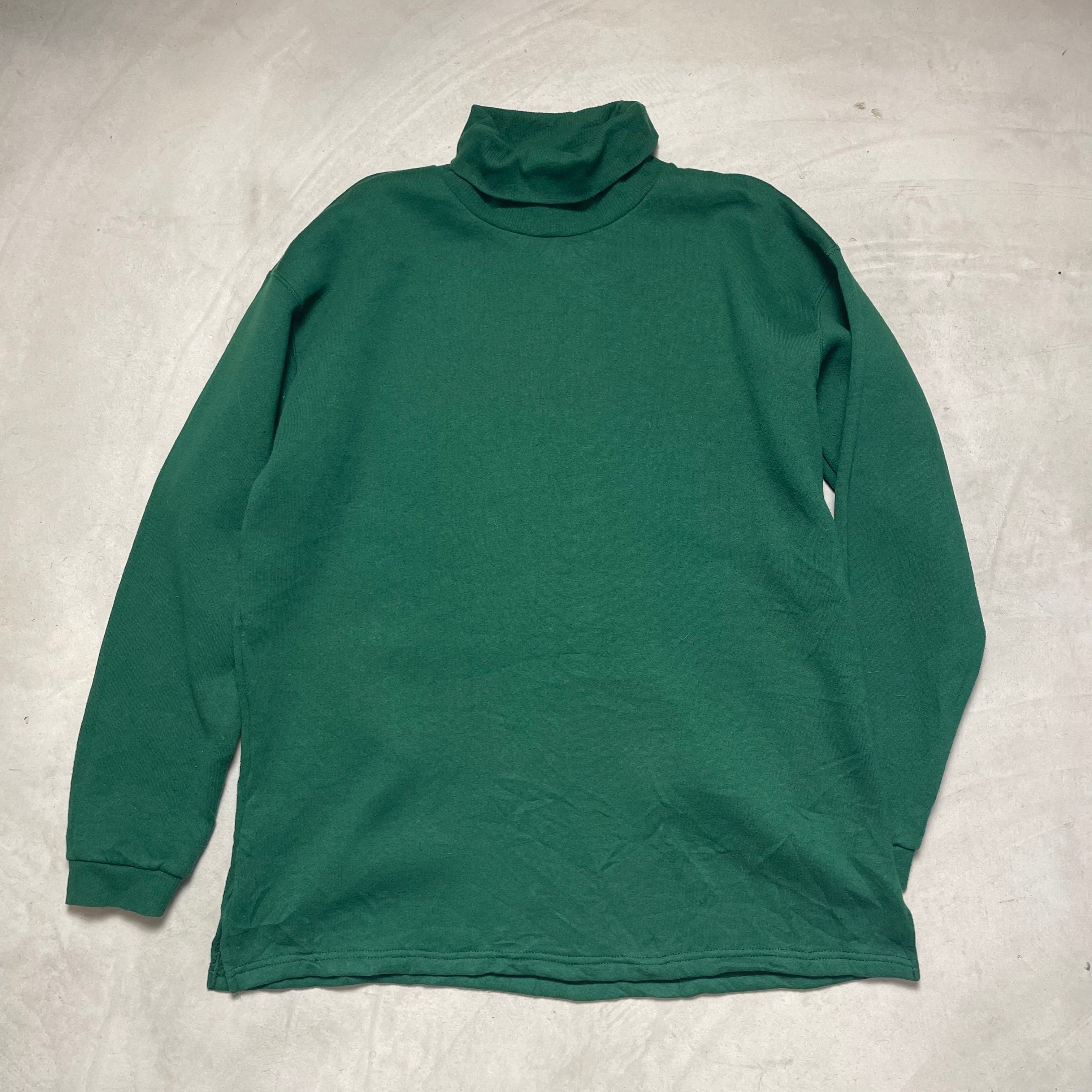 アメリカ製 Lee リー ハーフジップ プルオーバー スウェット メンズL相当 古着 トレーナー グリーン 緑 ヴィンテージ ビンテージ【トレーナー】