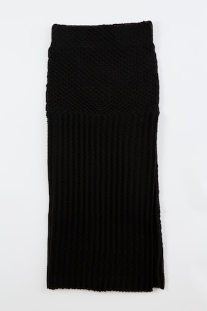 LINKS SLIT SKIRT 26SSAC-014 BLACK