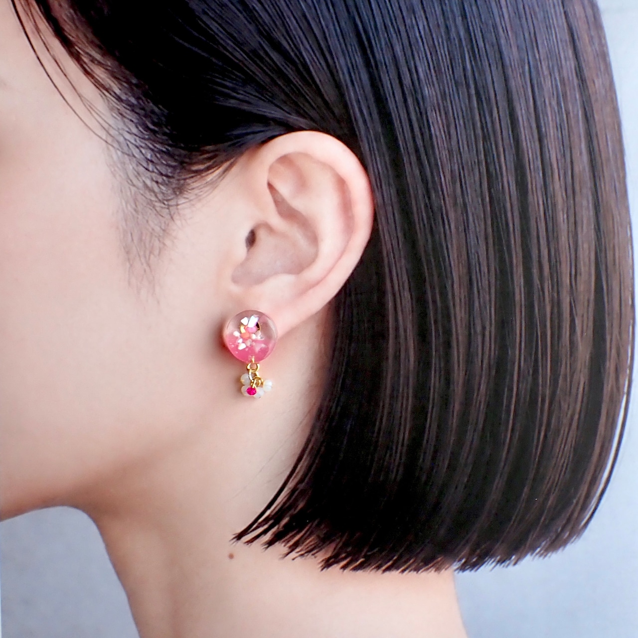 桜 ピアス/樹脂/イヤリング