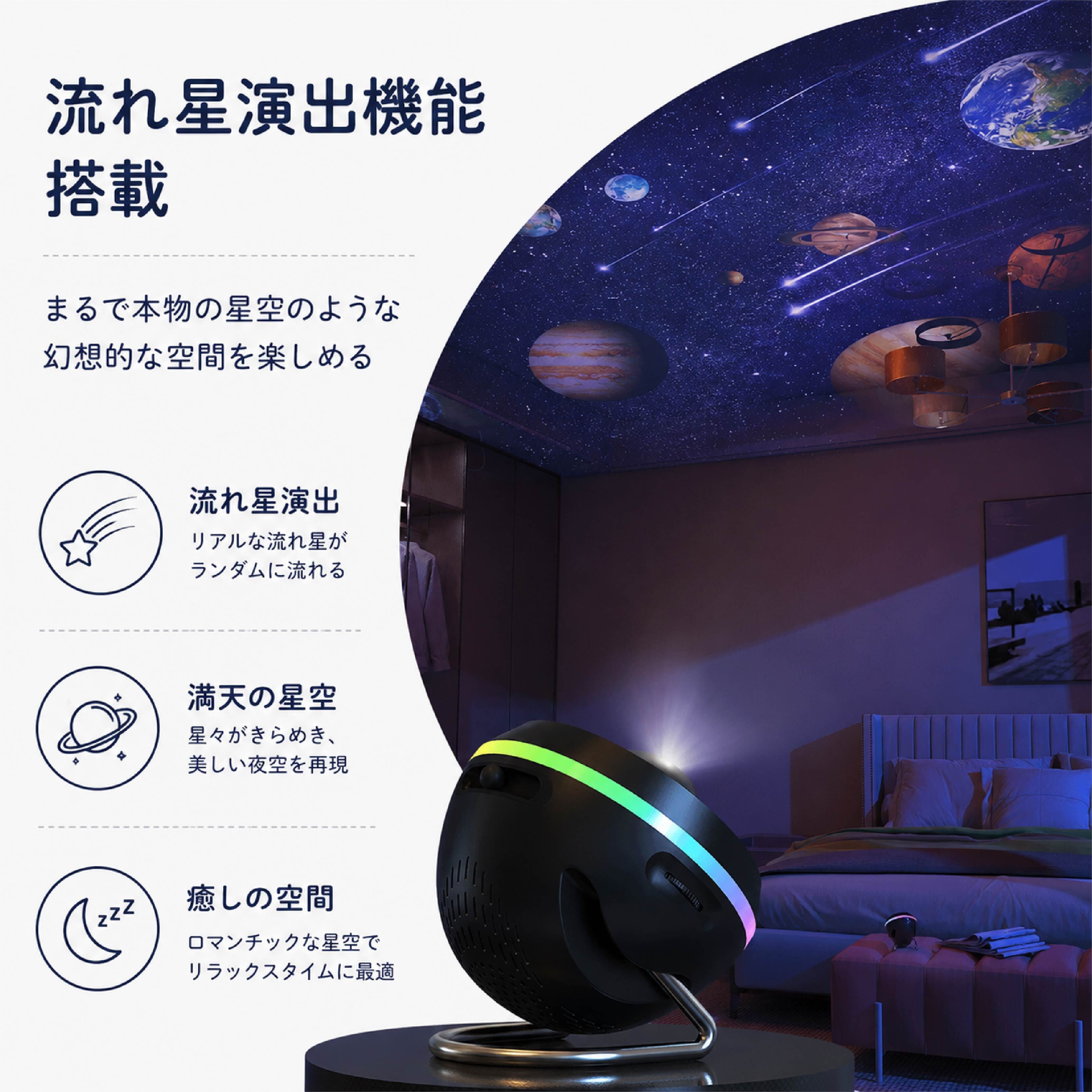 HY 230 . 銀河流星プロジェクター 星空投影灯 タイマー機能付き 流星