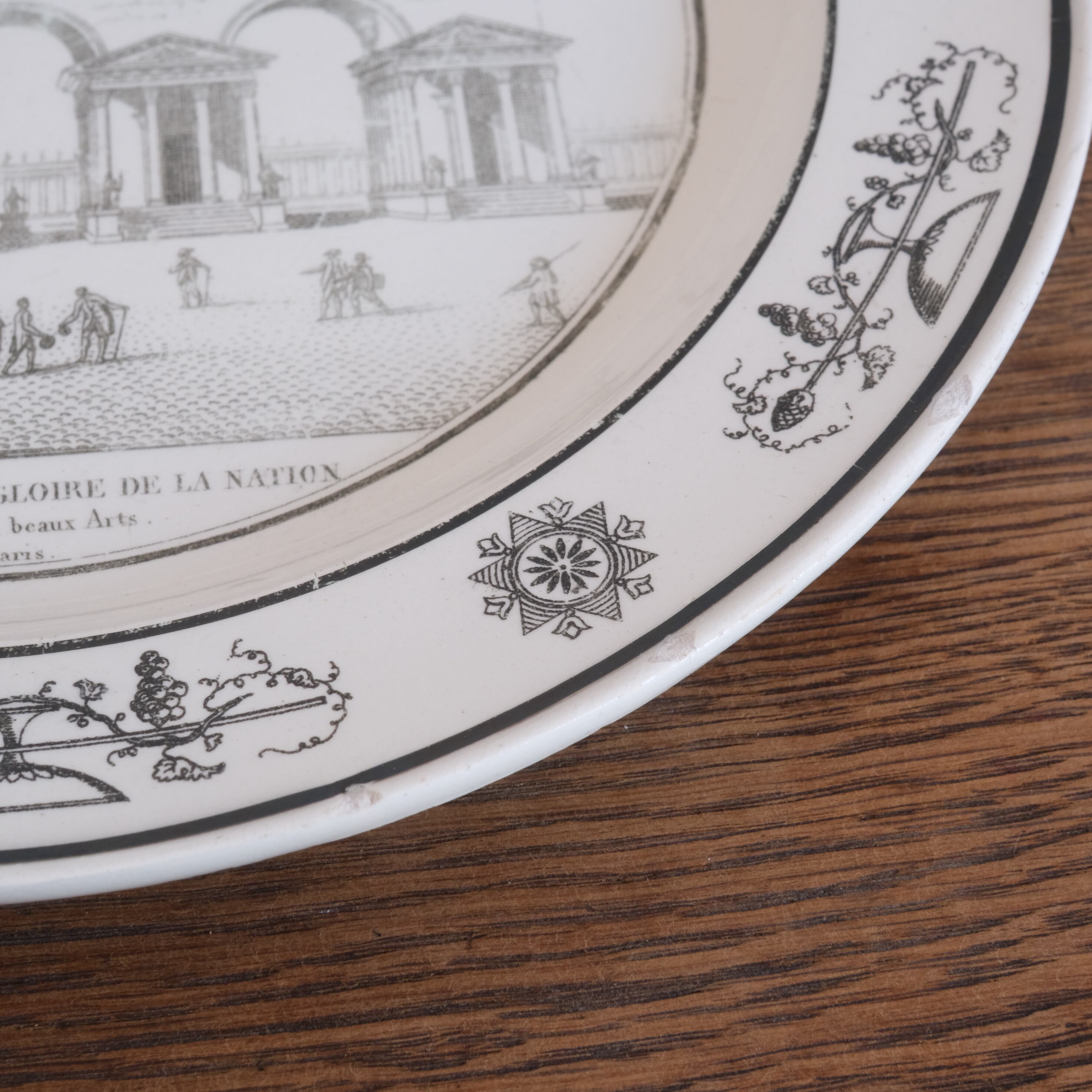 Creil/grisailleplate クレイユ窯/グリザイユプレート Creil / Grisaille plate | blanche0523