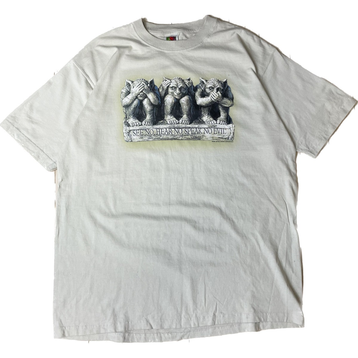 90s 【見ざる聞かざる言わざる】 三猿 Tシャツ size.XL | 古着屋 芥