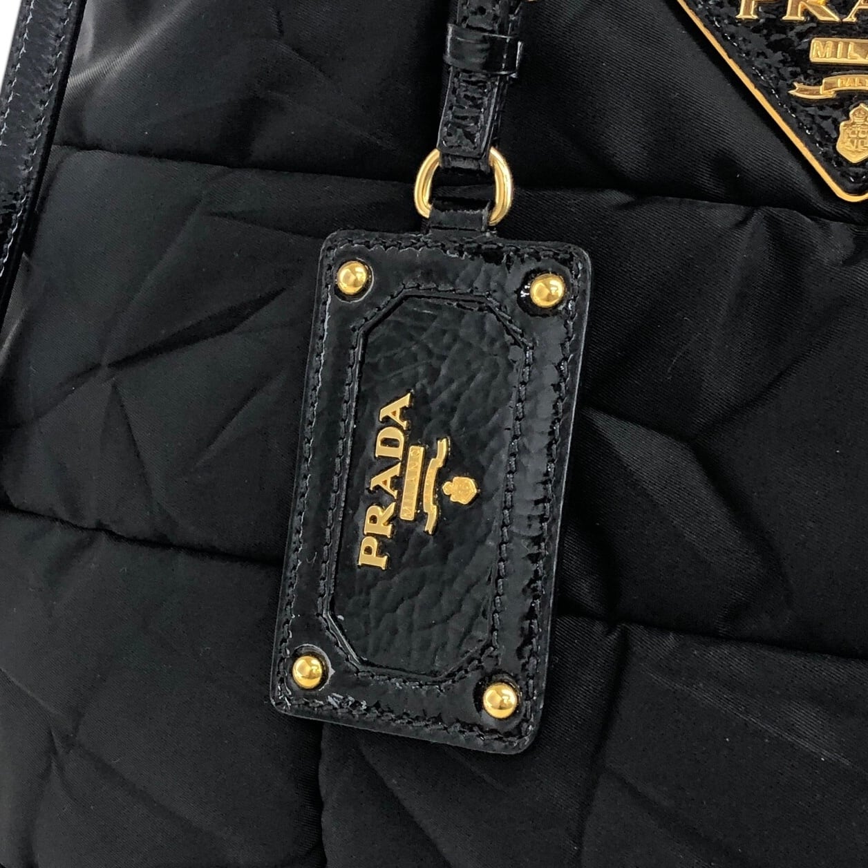 PRADA プラダ ショルダーバッグ ブラック トライアングルロゴ ナイロン