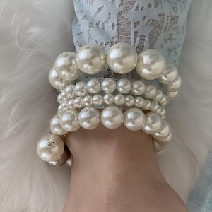 Multi-layer design imitation pearl bracelet【H00415】