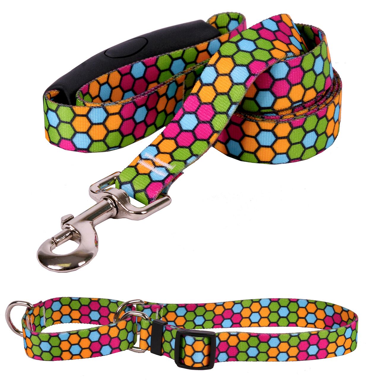 ハニカム　チョーカー首輪＋リードセット Lサイズ - Yellow Dog Design