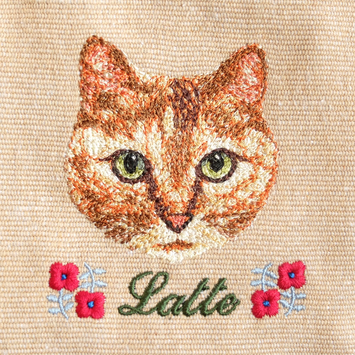 ワッペンpresent／ ペット写真からつくるリアル刺繍｜うちの子ポーチ