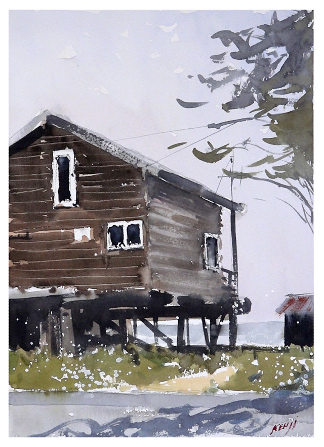 帰り道＜透明水彩＞原画 | COLOR FACTORY 絵のショップ