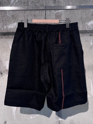 【25SS】 FENG CHEN WANG(フェンチェンワン) / FMS19ST01/Linen Short with silk stripe / パンツ