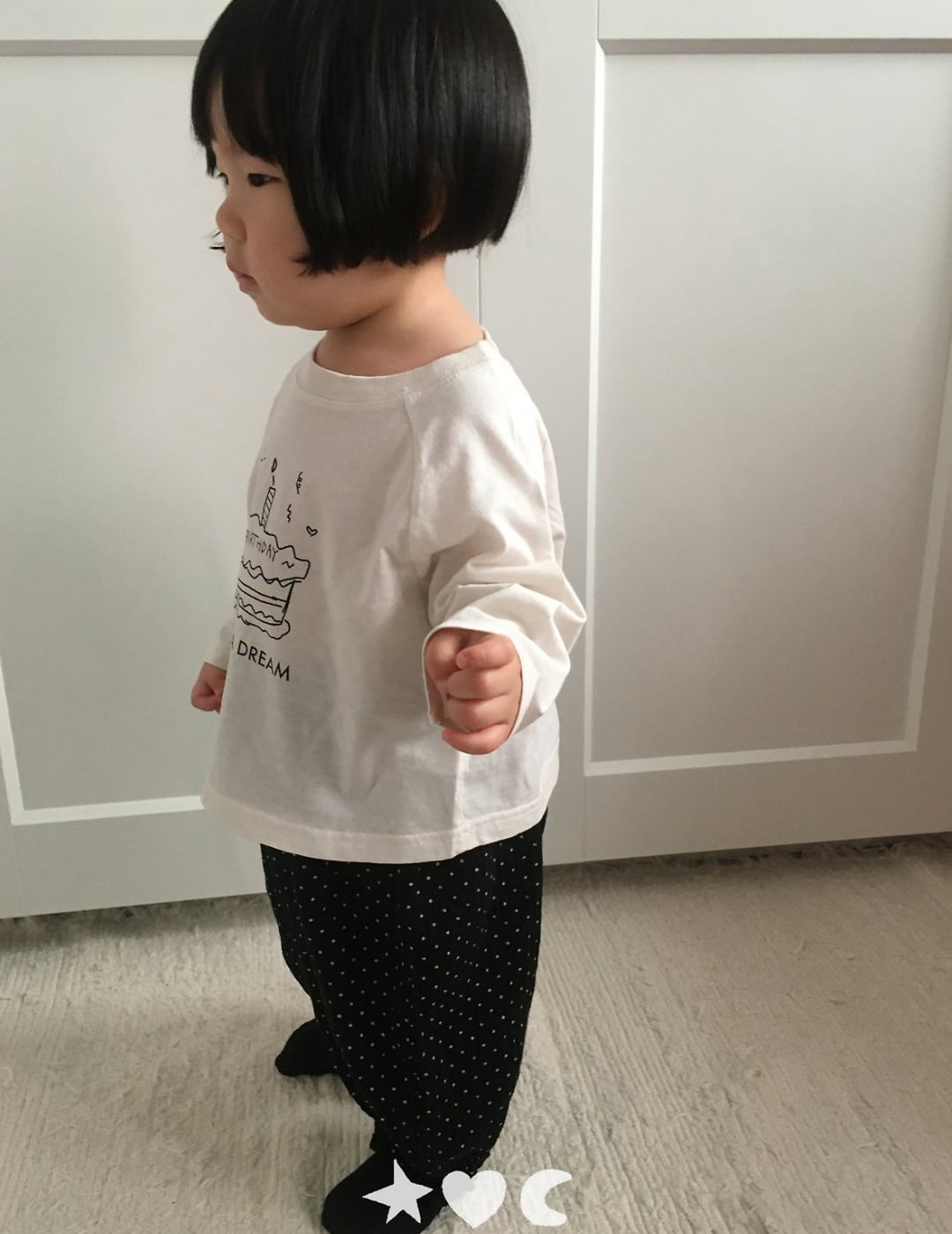 送料無料【予約】/  babyハッピーラグランTシャツ  /lalaland