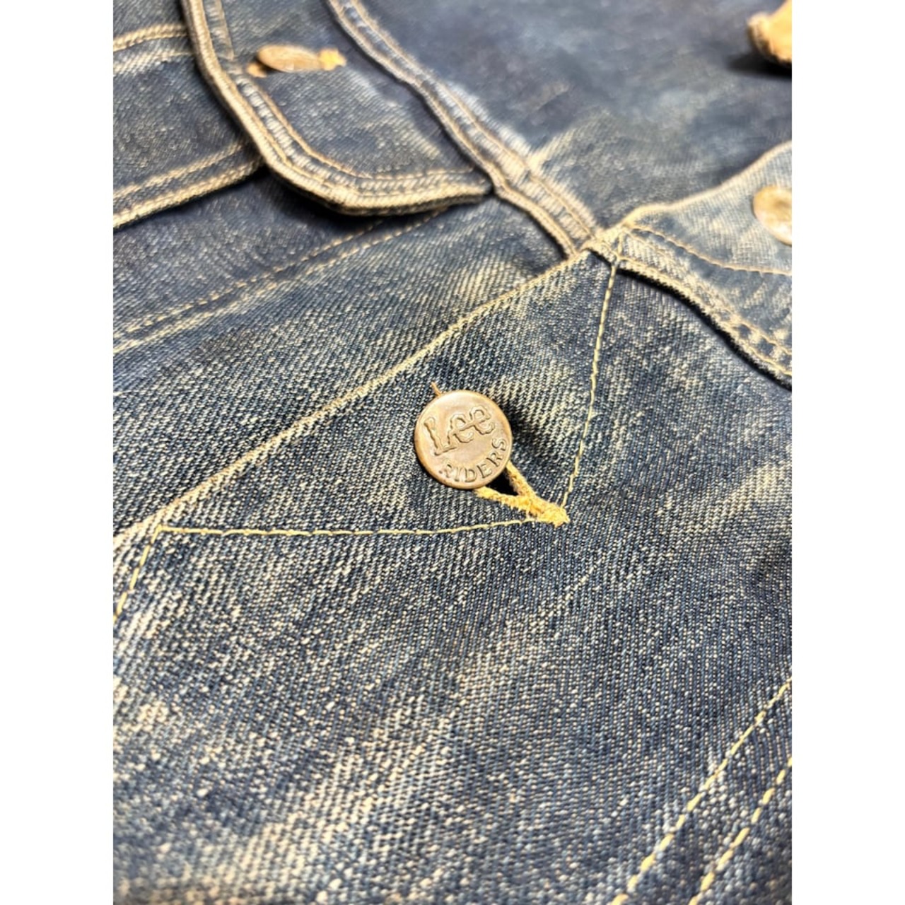 60s Lee 101-LJ "STORM RIDER" DENIM JACKET MADE IN USA  Size 44-REG
