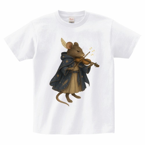 ファンタジーなクマネズミTシャツ[ホワイト]