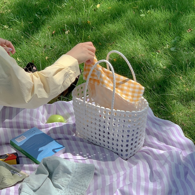 【PICNIC】春のお出かけ ボーダーピクニックシート