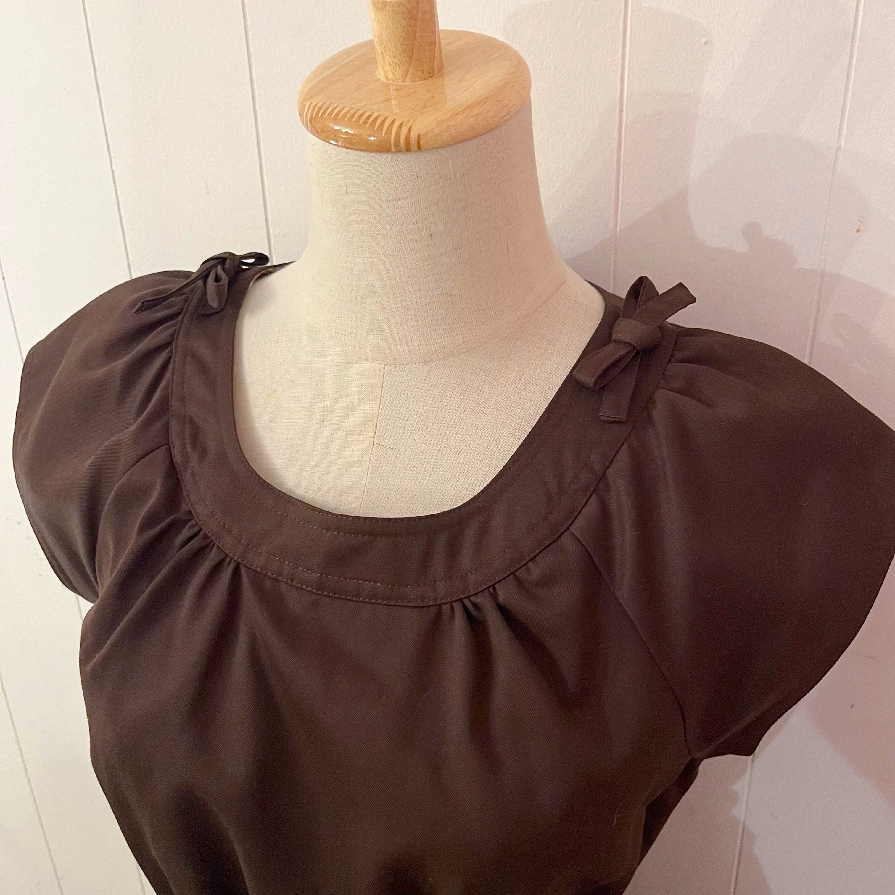 orange check ribbon jumper skirt