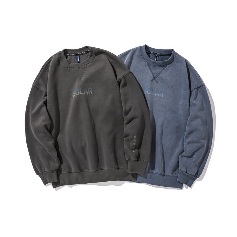 【新作】【送料無料】 Yidaoヴィンテージ秋新トレンドシンプルレタープリントセーターメンズオーバーサイズカジュアルオールマッチジャケットメンズ-アリババ オータム 秋物 ビンテージ hip6-16114983920952